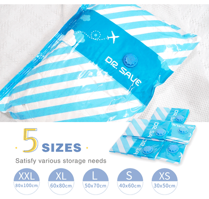 衣類圧縮袋 布団圧縮袋- 5種類のサイズ